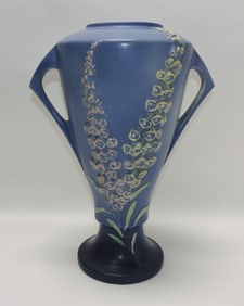 Roseville Foxglove blue vase, 55-16"