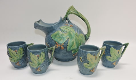 Roseville blue Bushberry pitcher and