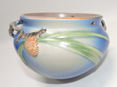 Roseville blue Pinecone hanging