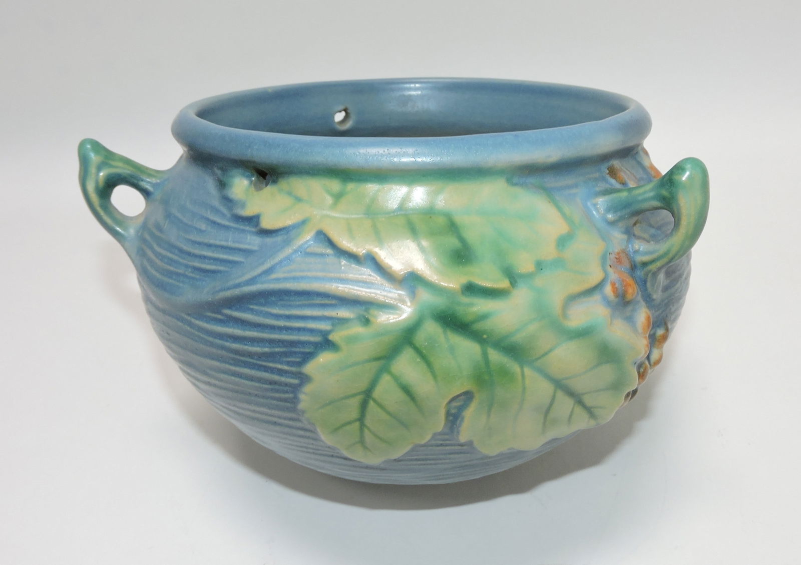 Roseville blue Bushberry hanging: planter, 5"