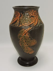 Roseville Rosecroft panel vase, 10 3/4",