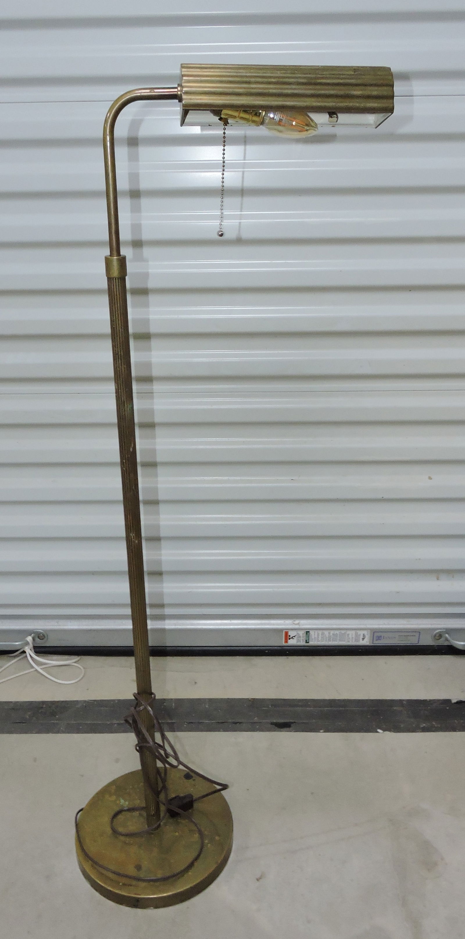 Brass adjustable industrial floor lamp (1 of 1)