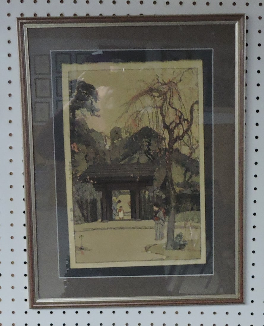 Connie Fullhart Hiroshi Yoshida: 'Plum Getaway' pencil drawing, 22"x17"