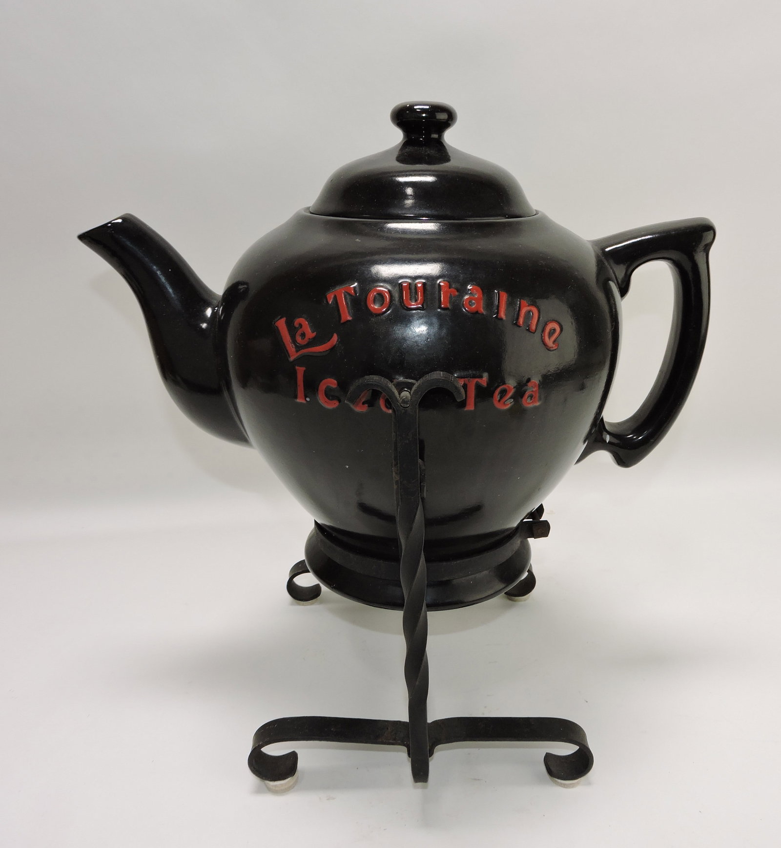 La Touraine Ice Tea advertising tea pot (1 of 2)