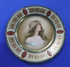 Austrian beehive lady portrait plate,