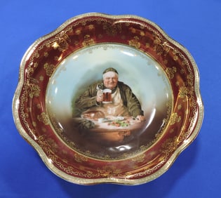 Royal Vienna monk portrait bowl,