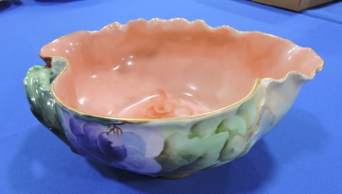 Haviland freeform bowl with hand painted