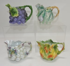 Royal Bayreuth lot of 4 figural creamers,