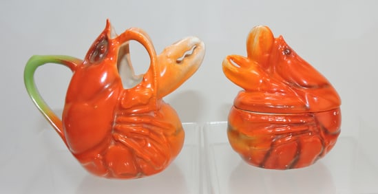 Royal Bayreuth lobster cream & sugar