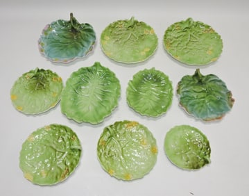 Royal Bayreuth lot of 10 leaf trays,