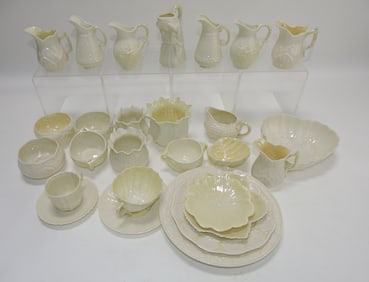 Belleek lot of 25 assorted pieces