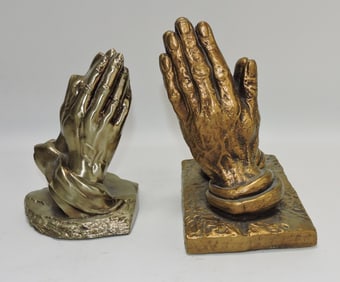 Lot of 2 praying hands figures,