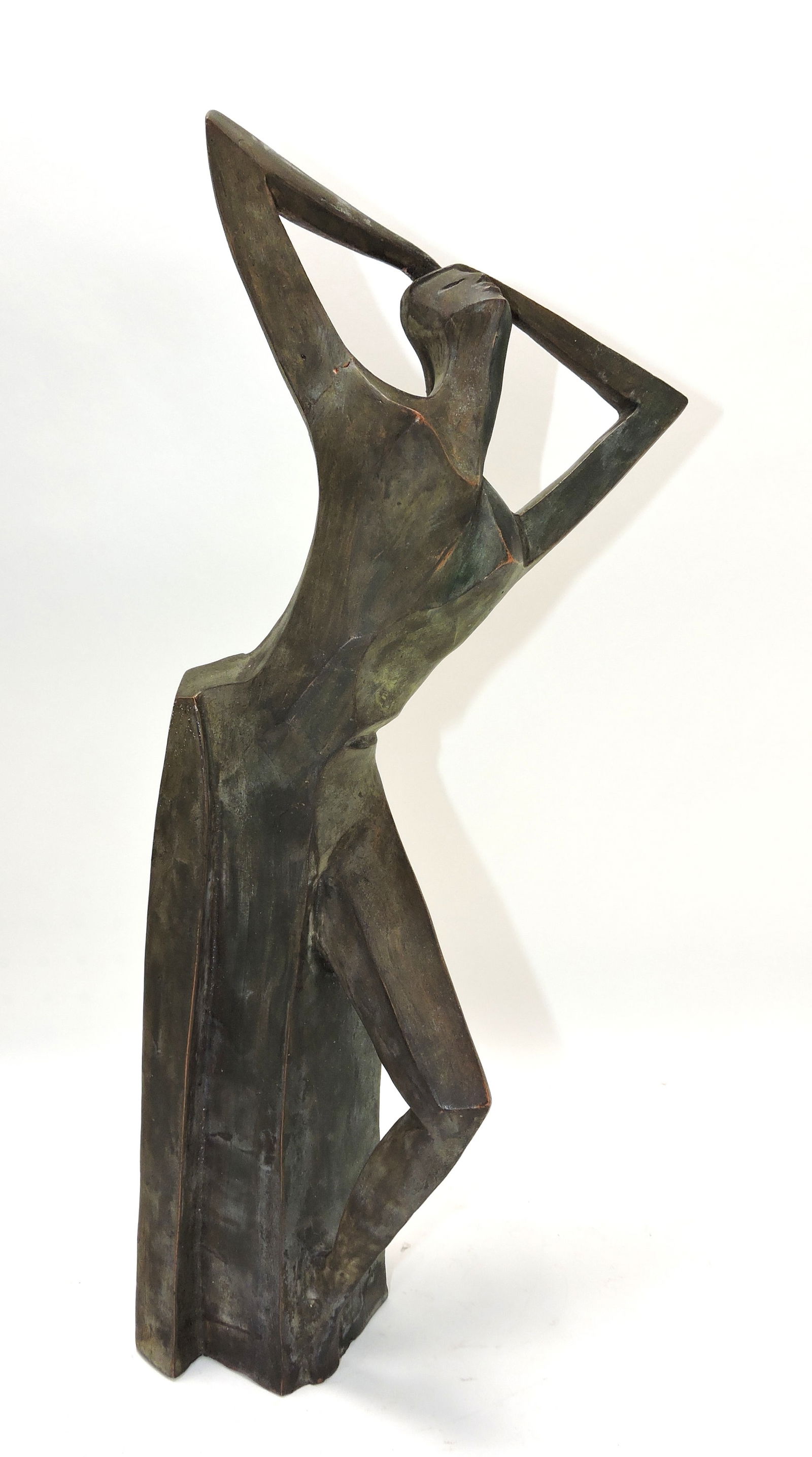 Semi-nude ceramic MCM sculpture of: a lady, 18 1/2", arm repair