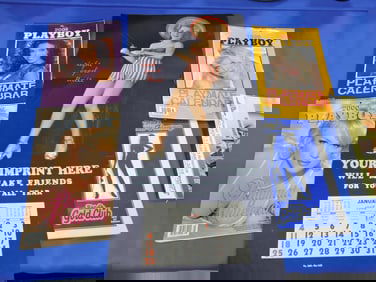 Playboy calendars, calendar poster,