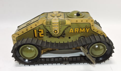 Marx Army Tank Corps 12 tin lithograph