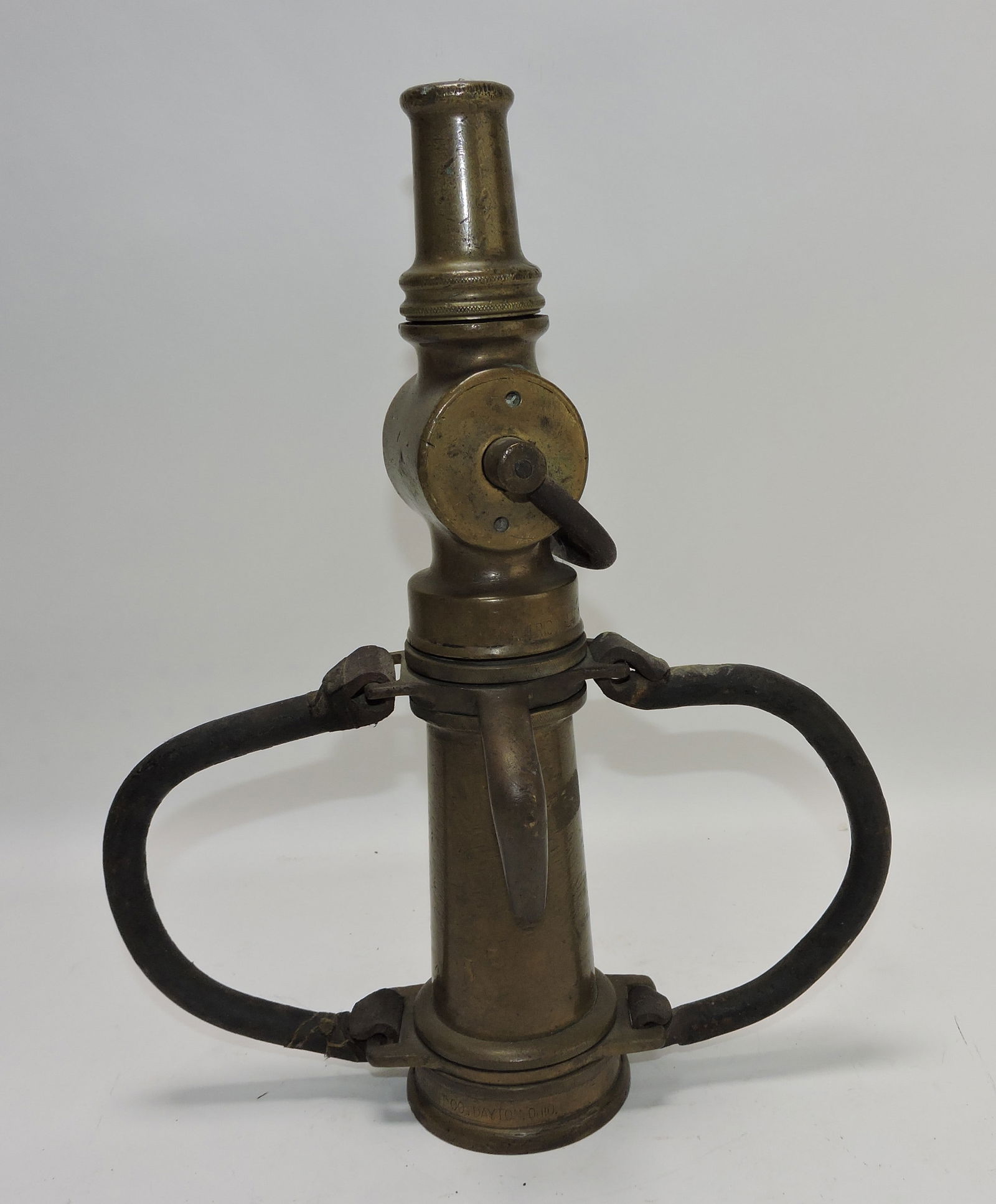 Grether brass fire hose nozzle, 15" (1 of 1)