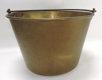 Brass kettle, 11"h, 15"w