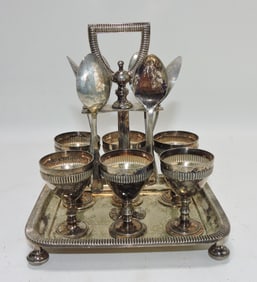 Late 19th C silver plated egg coddler
