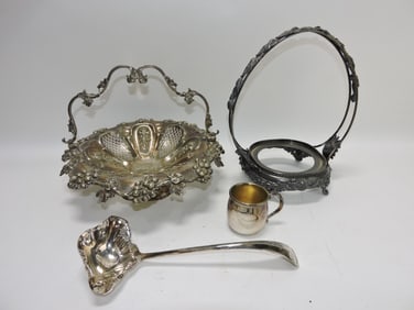Silverplate group: Rococo grape and