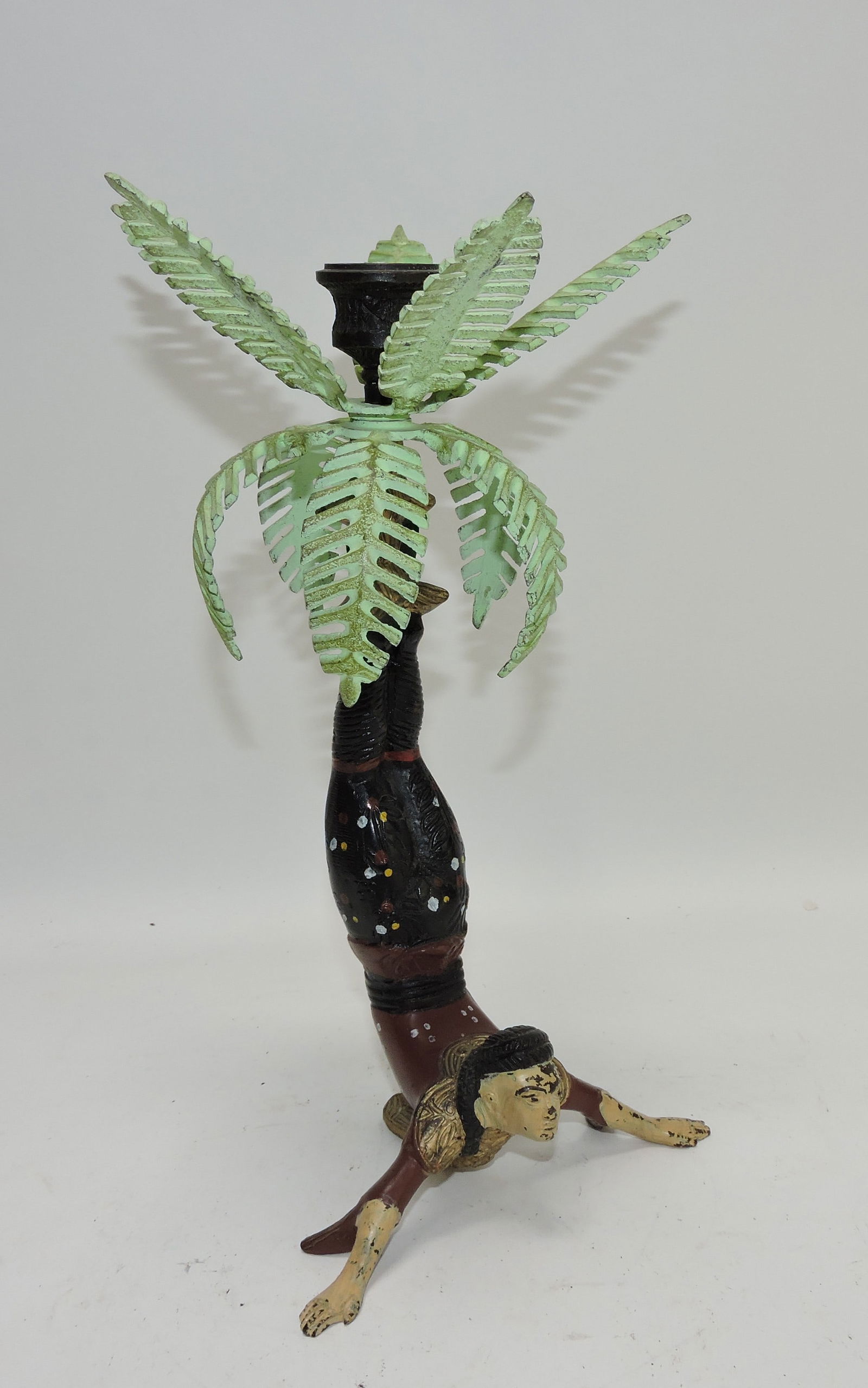 Cast iron Chinese Acrobat candle holder, (1 of 1)