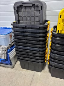 Lot of 12 totes with lids