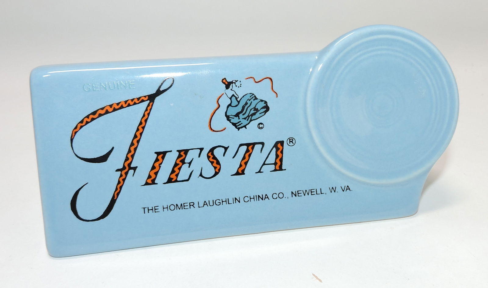 Fiesta Post 86 shelf sign, periwinkle (1 of 2)
