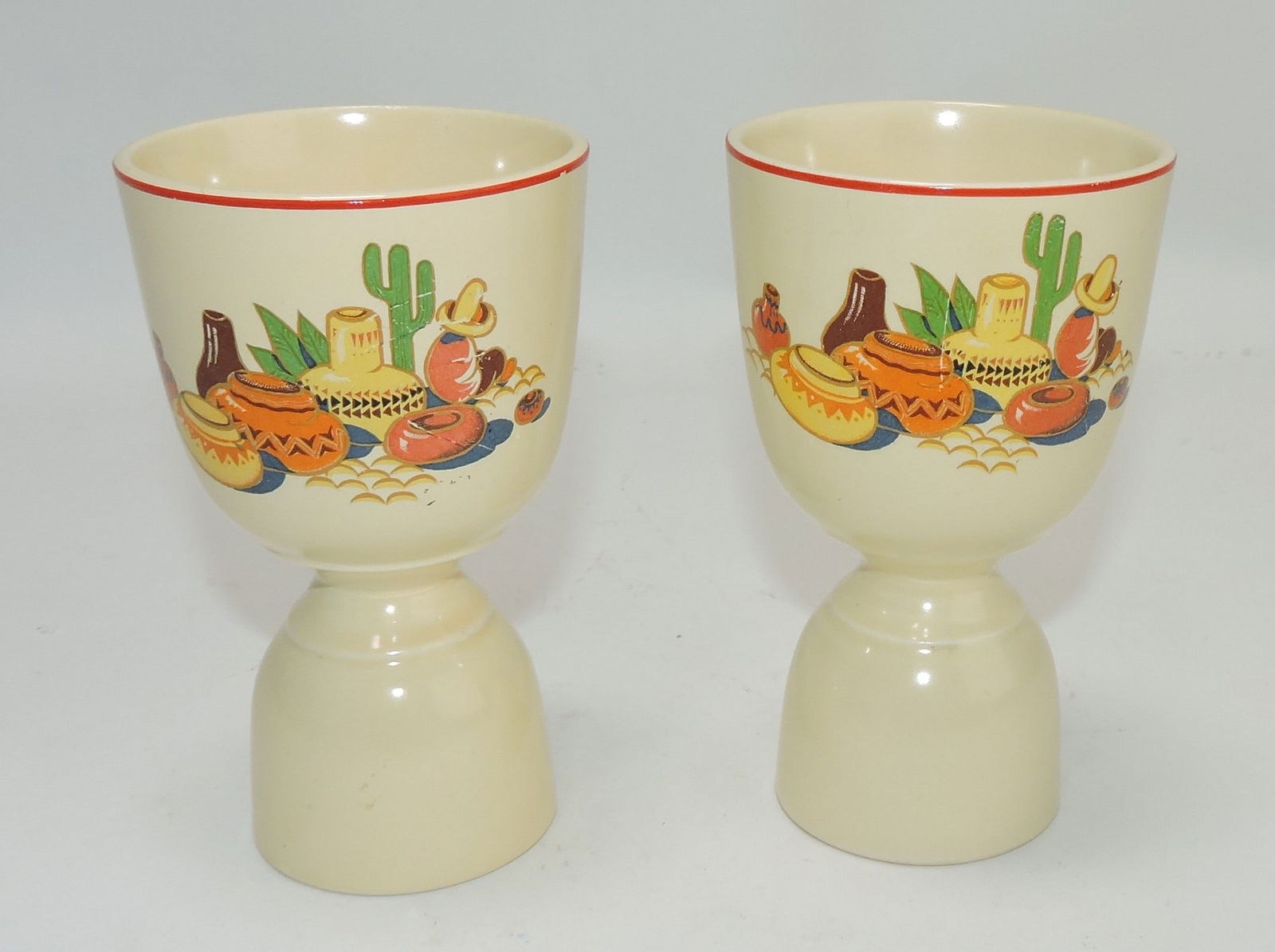Mexicana lot of 2 double egg cups (1 of 1)