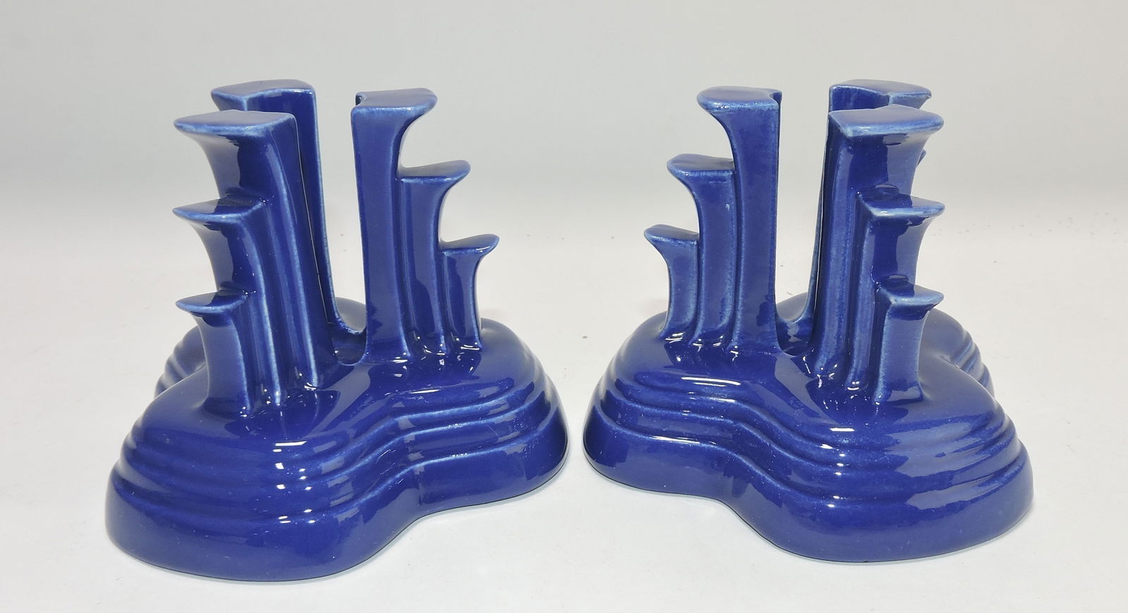 Fiesta pair of tripod candle holders, (1 of 1)
