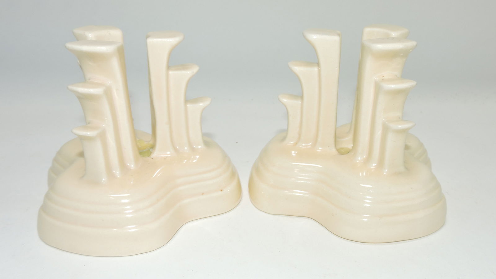 Fiesta pair of tripod candle holders, (1 of 1)