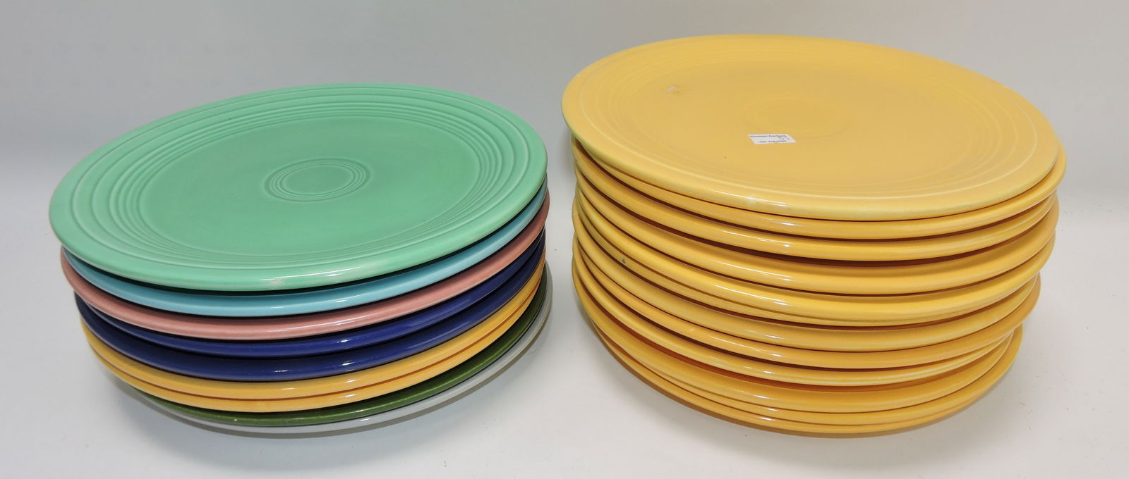 Fiesta 9" plate group, 21 mixed, some wear (1 of 1)