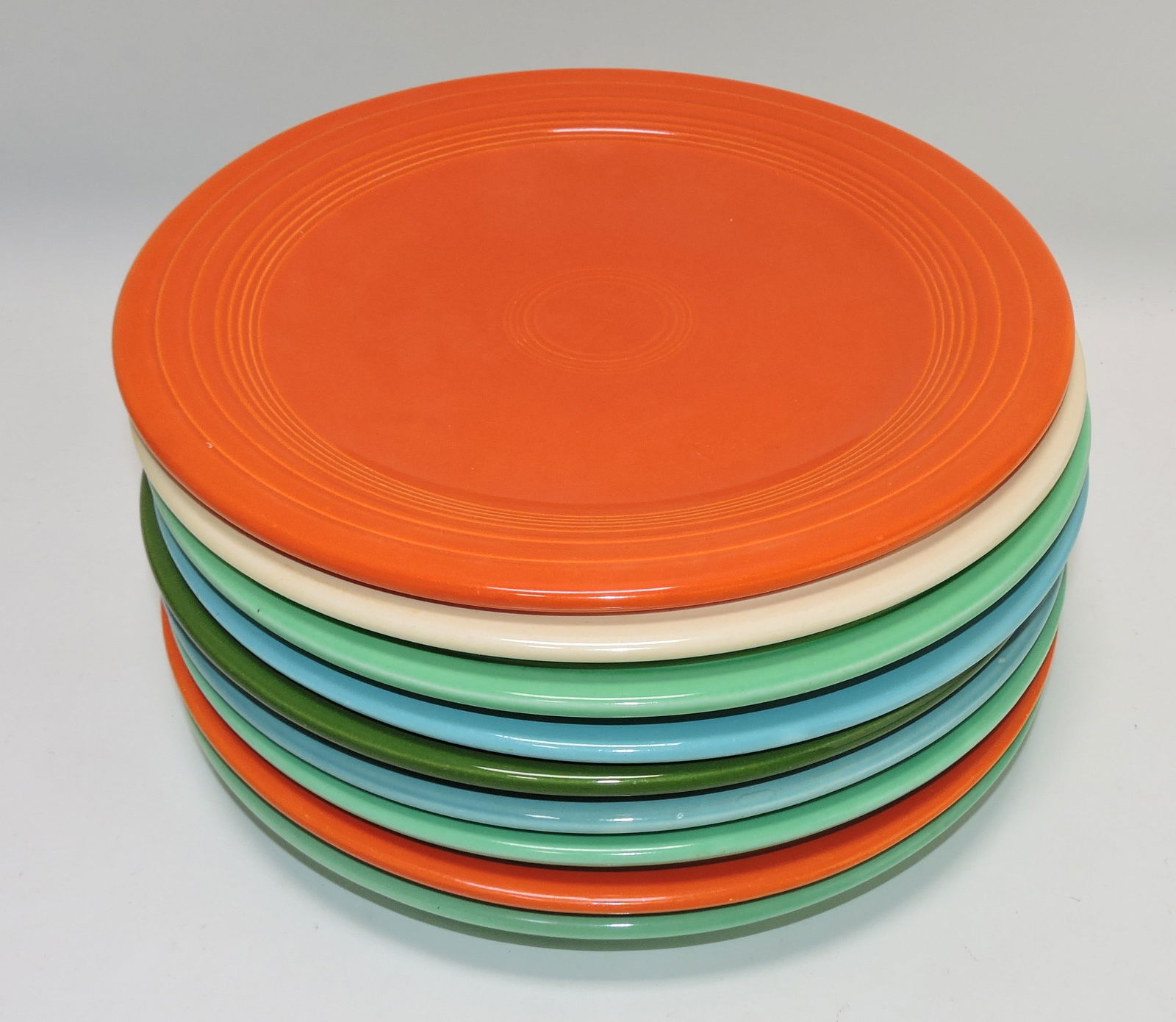 Fiesta 10" plate group, 8 mixed, some (1 of 1)