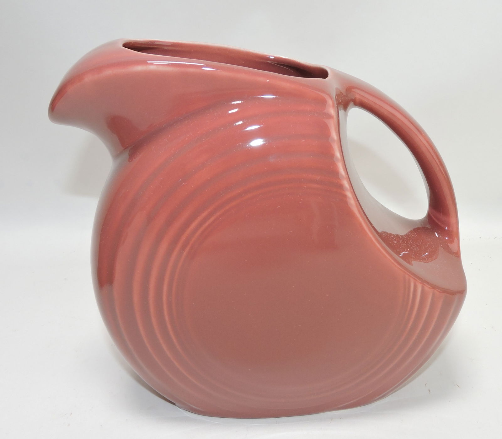 Fiesta disc water pitcher, rose (1 of 1)
