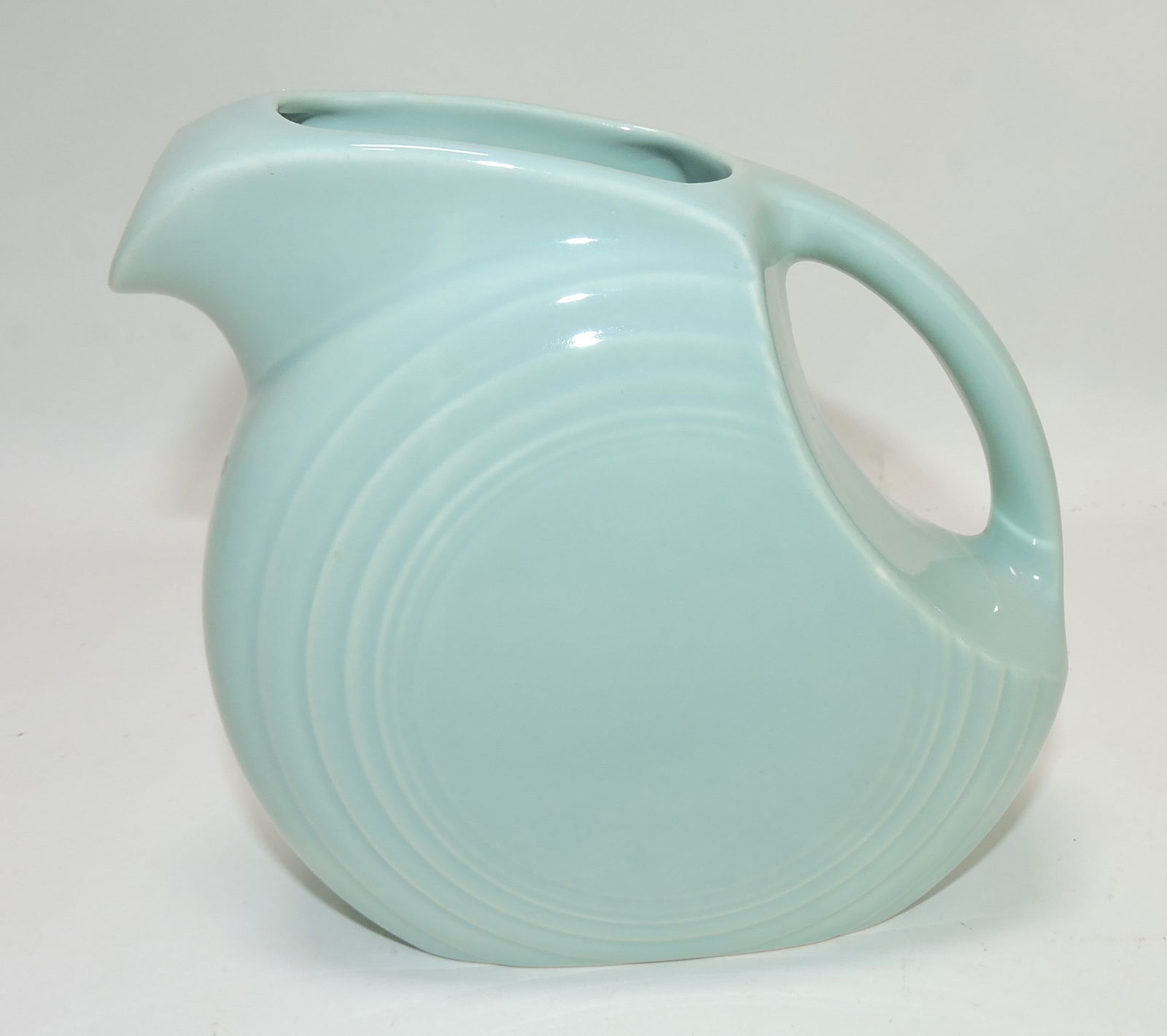 Fiesta disc juice pitcher, celadon green (1 of 1)