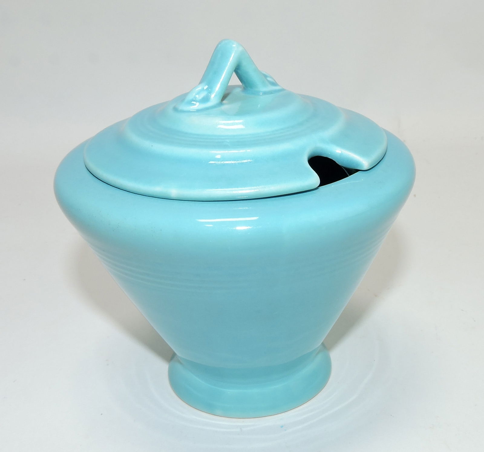 RARE Harlequin marmalade, turquoise,: minor nick to inside lid flange