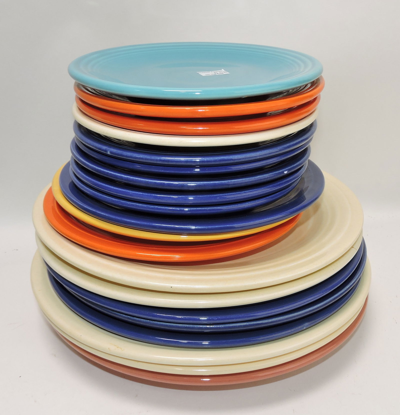 Fiesta plate group: 3 - 10", 5 - 9", 3 - 7", (1 of 1)