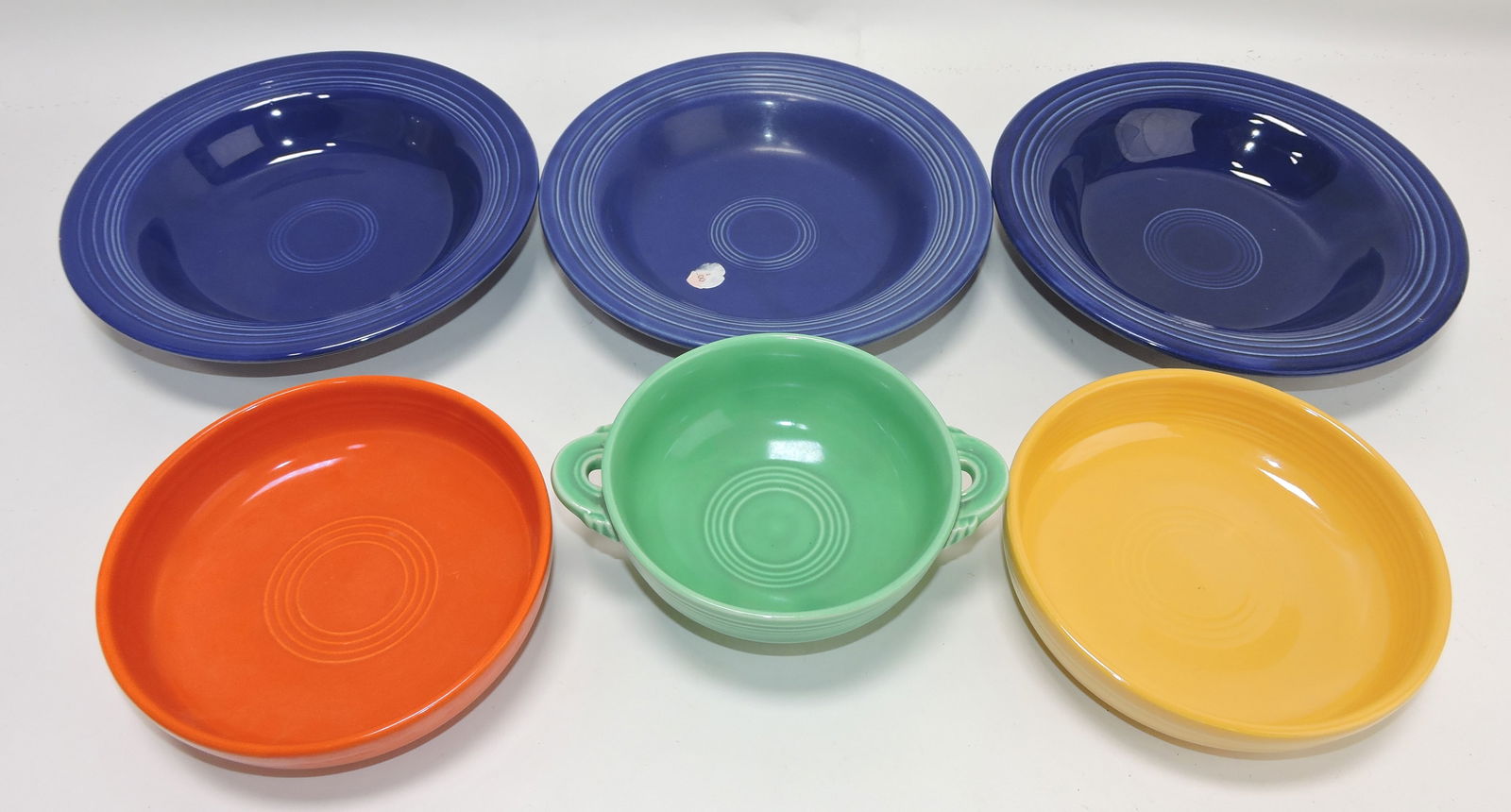 Fiesta bowl/plate group: 3 deep plates, (1 of 1)