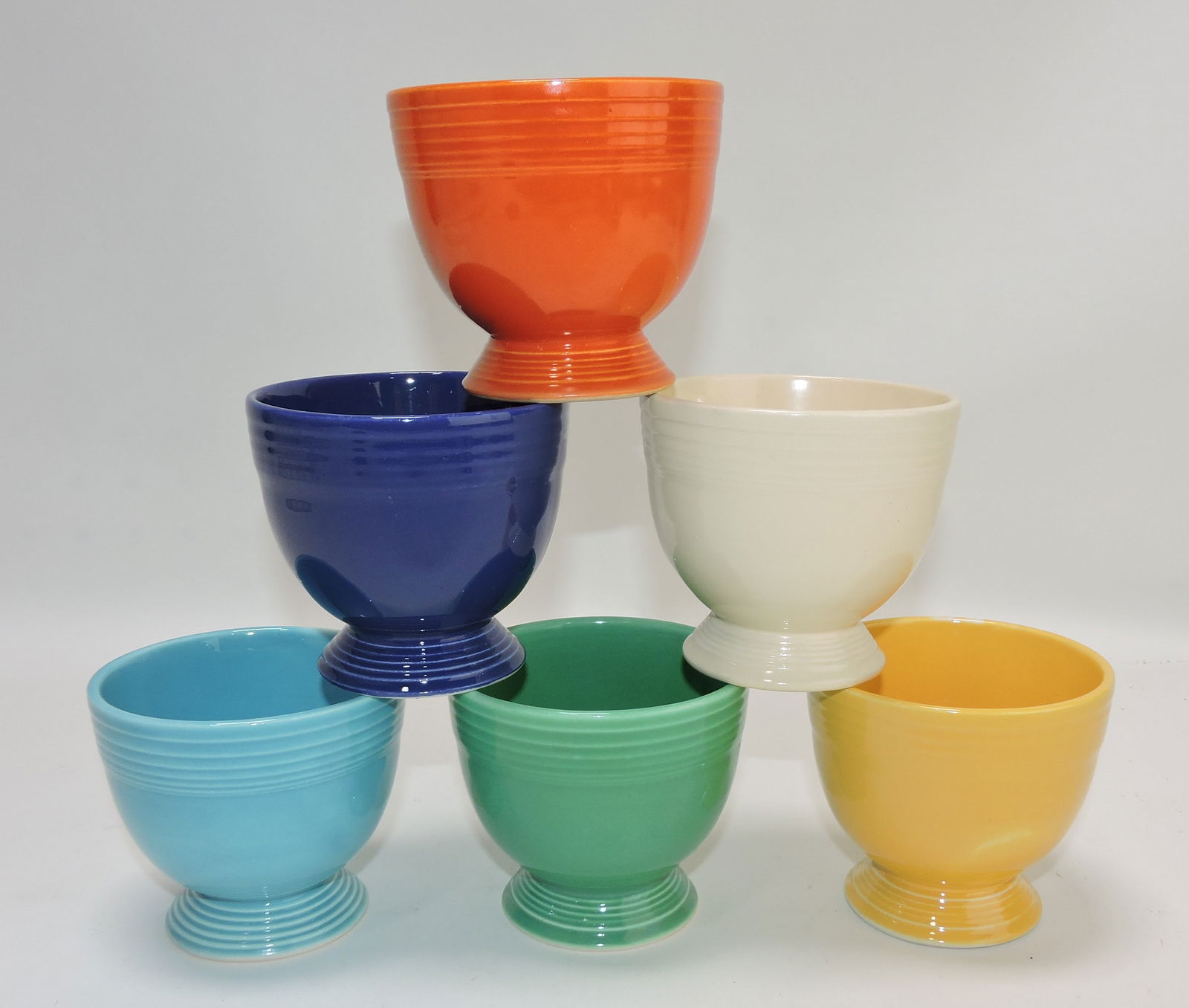 Fiesta egg cup group, all 6 original colors: .