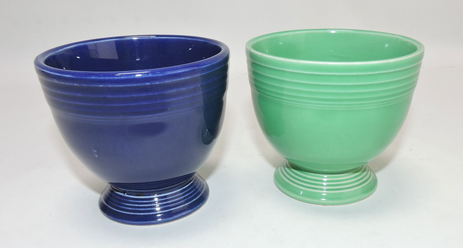 Fiesta egg cup group, 2 mixed: .