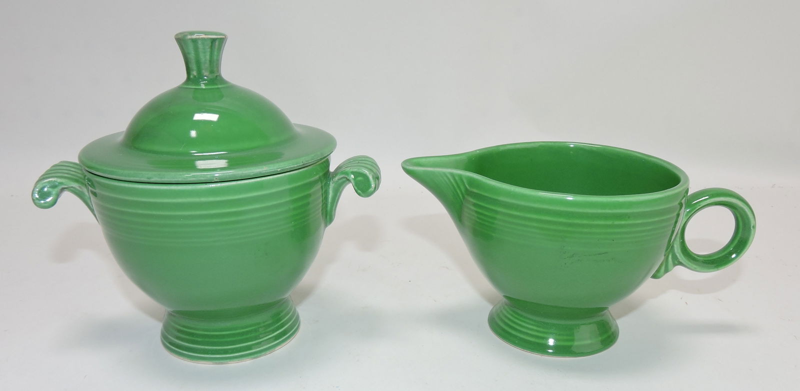 Fiesta cream & sugar, medium green: .