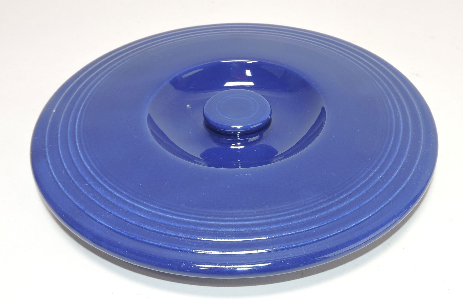 Fiesta #4 mixing bowl lid, cobalt, (1 of 2)