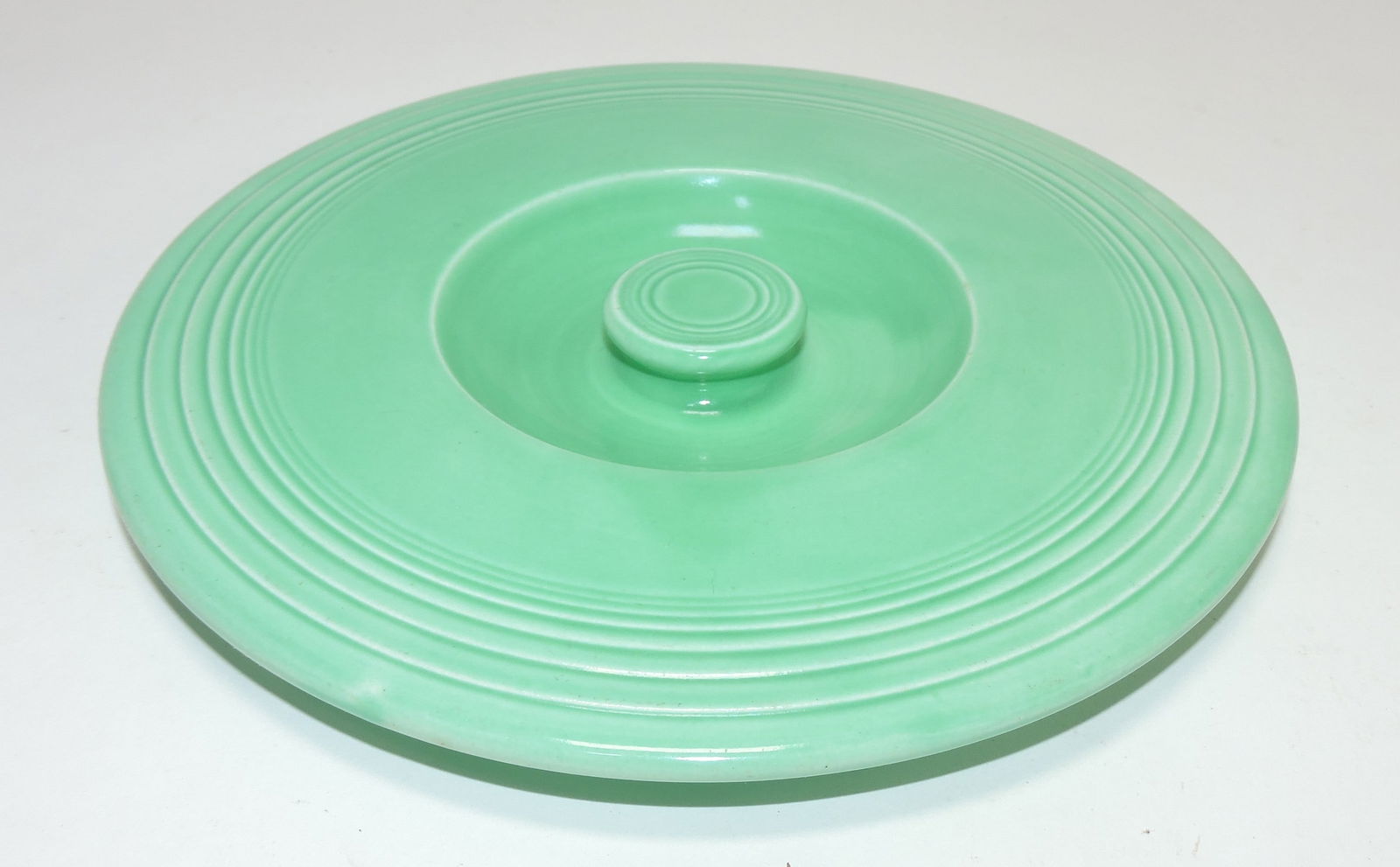 Fiesta #4 mixing bowl lid, green, (1 of 2)