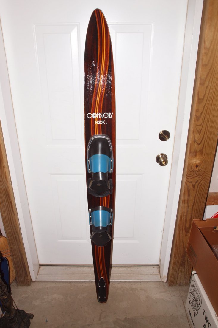 Vintage Connelly Hook wooden slalom water ski with c