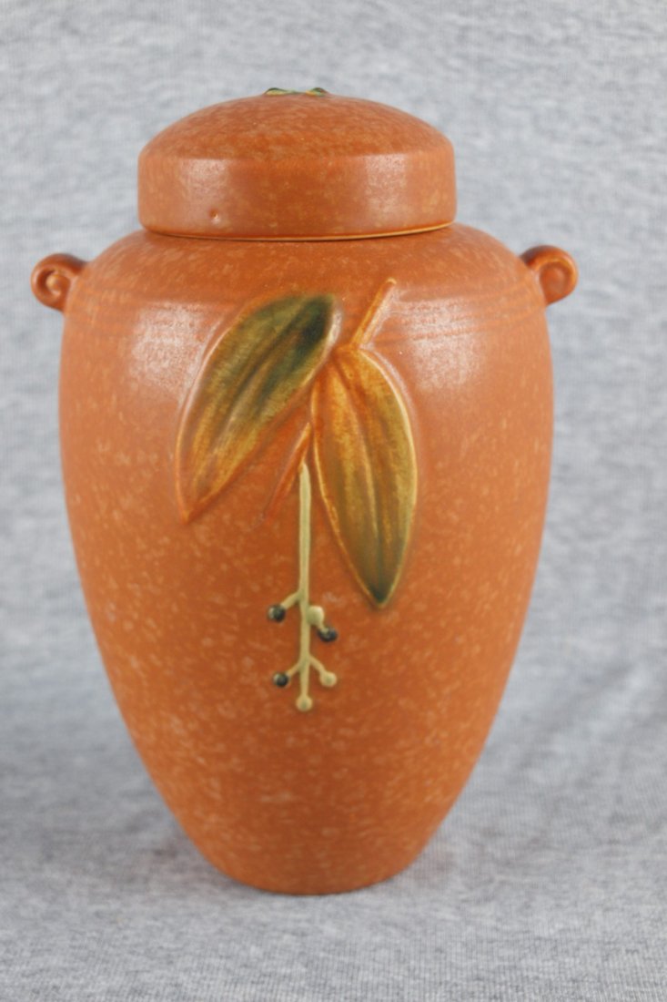 Weller Cornish ginger jar with lid, minor nick to ins: Weller Cornish ginger jar with lid, minor nick to inside lid rim