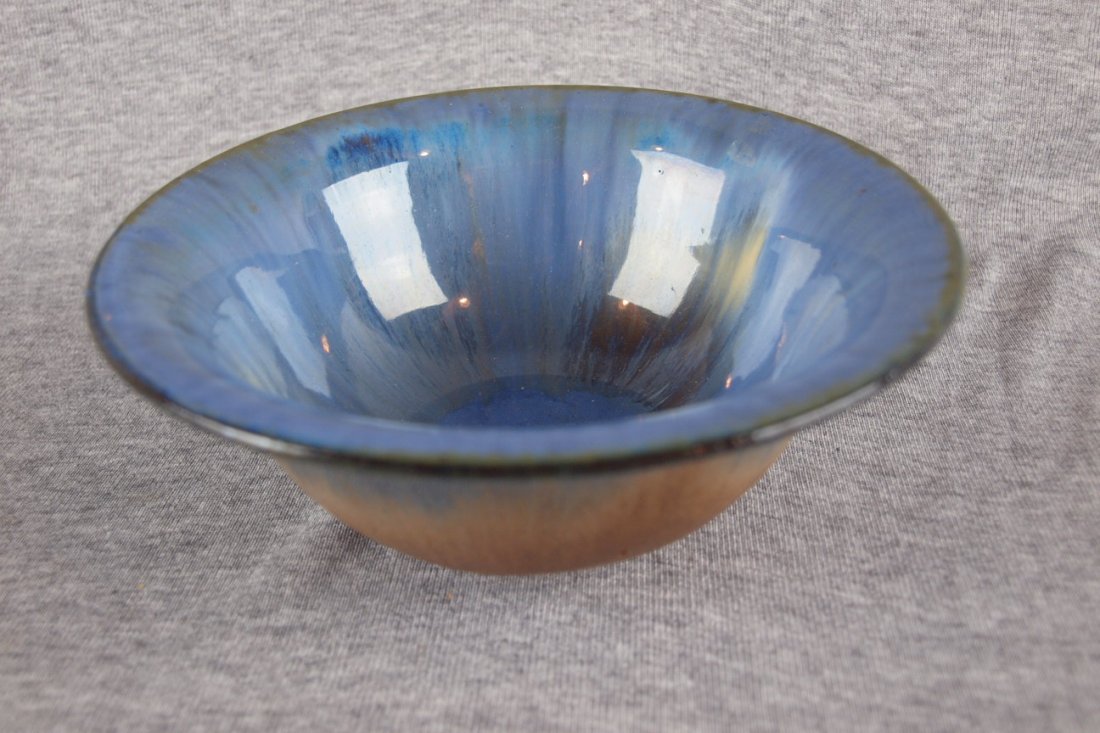 Fulper art pottery bowl, early mark, 7" x 3" : Fulper art pottery bowl, early mark, 7" x 3"
