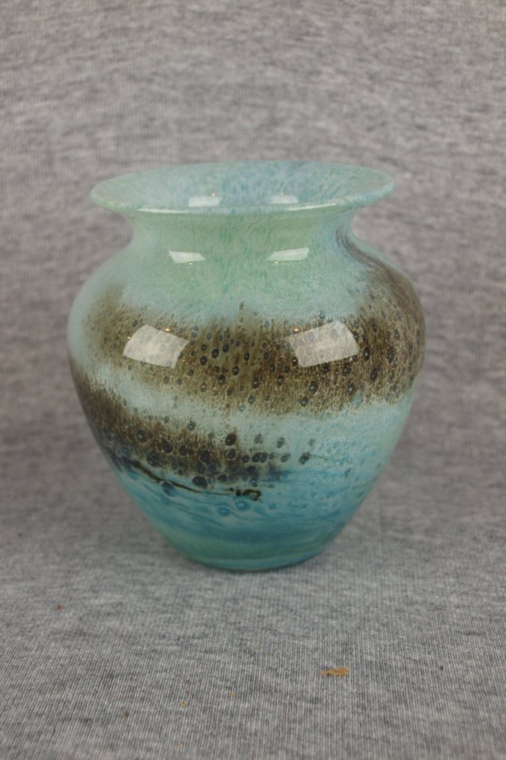 Durand Kimber Cluthra art glass vase, 4" 