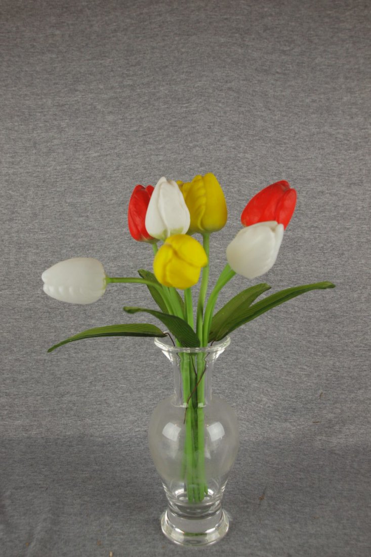 German 1920's rare lot of Bimini glass tulips