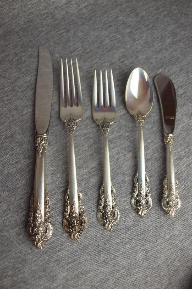 Wallace sterling silver set of flatware, 5 piece plac