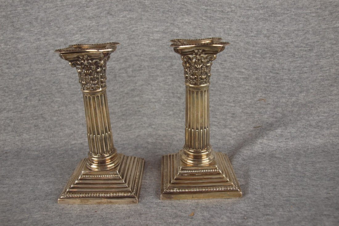 Tiffany & Co. pair of solid sterling silver candle h