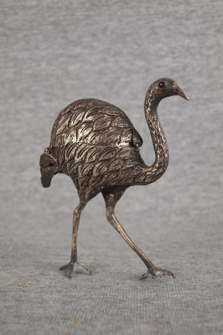 RARE early German silver neff in the form of an ostri