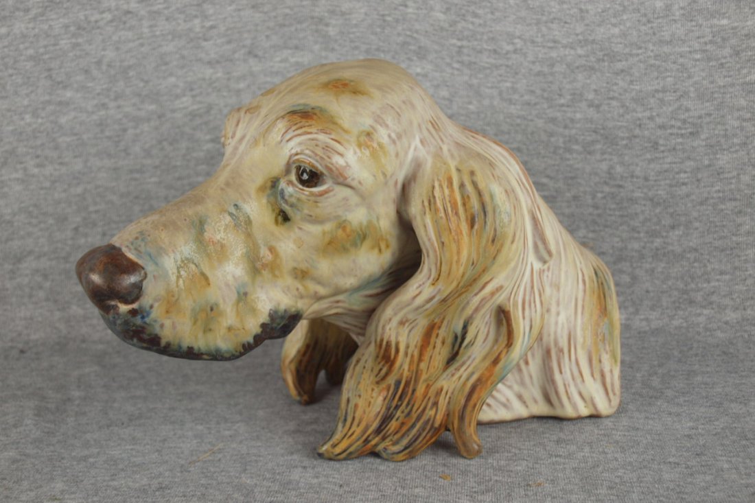 Lladro "Irish Setter" figure of a dog's head, 8"h, 1